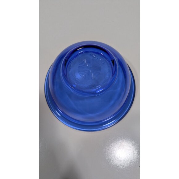 Blue Pyrex 1QT Mixing Bowl Glass Kitchenware - Picture 3 of 16